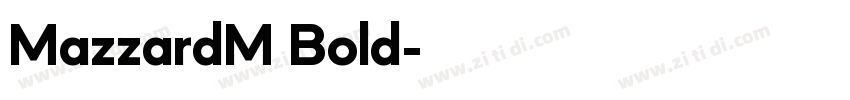 MazzardM Bold字体转换